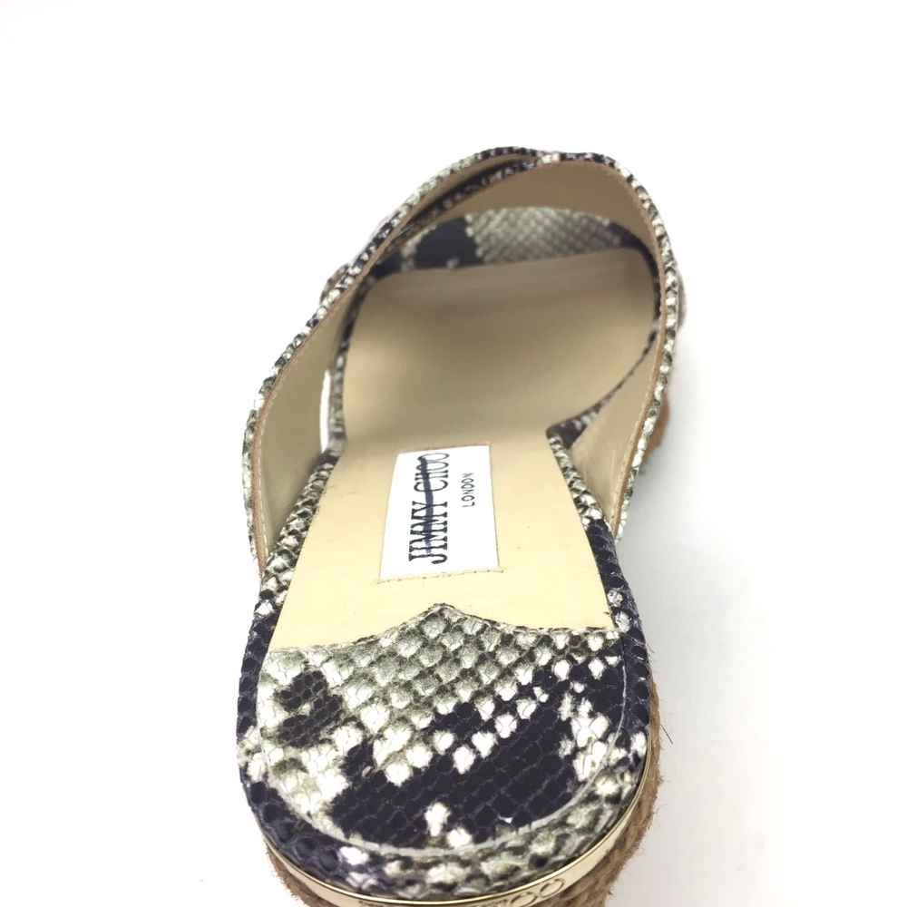 JIMMY CHOO Dovina Snake Embossed Espadrille 9 - Picture 8 of 12